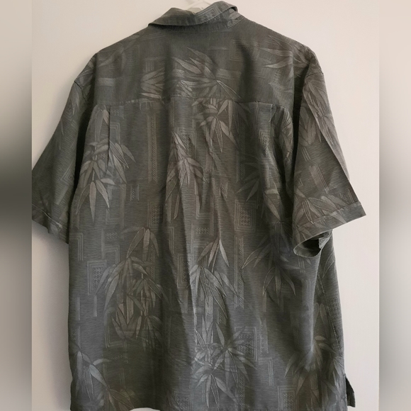 Jamaica Jaxx Authentic Island Style,100% Silk Grey Short Sleeve, Men's Size L - Picture 2 of 8